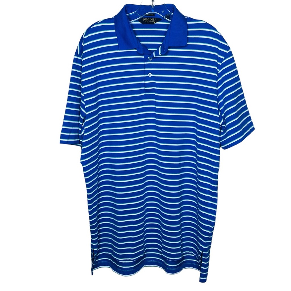 Polo Golf Ralph Lauren Men’s Shirt Large Stripes Performance Pima Cotton